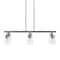 Hello Honey® Robert Stevenson Lighting Jameson Metal & Seedy Glass 6-Light Linear Chandelier